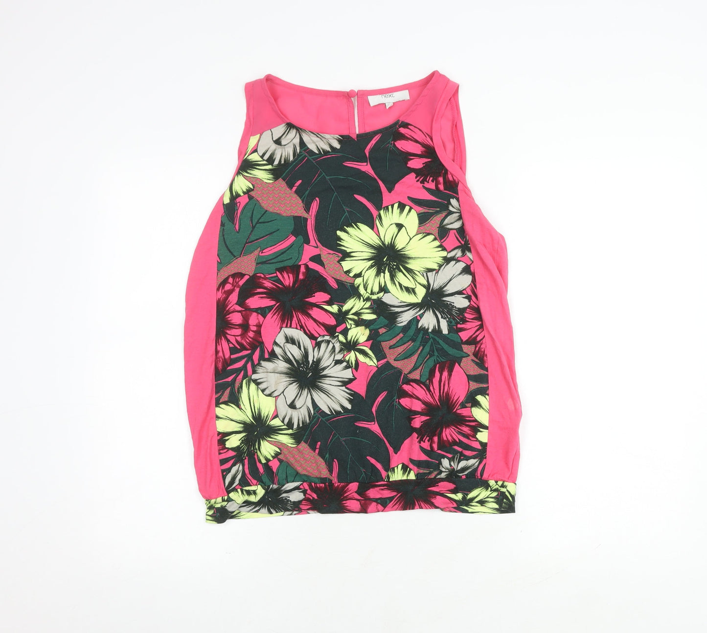 Next Women's Pink Floral Sleeveless Tank Size 10