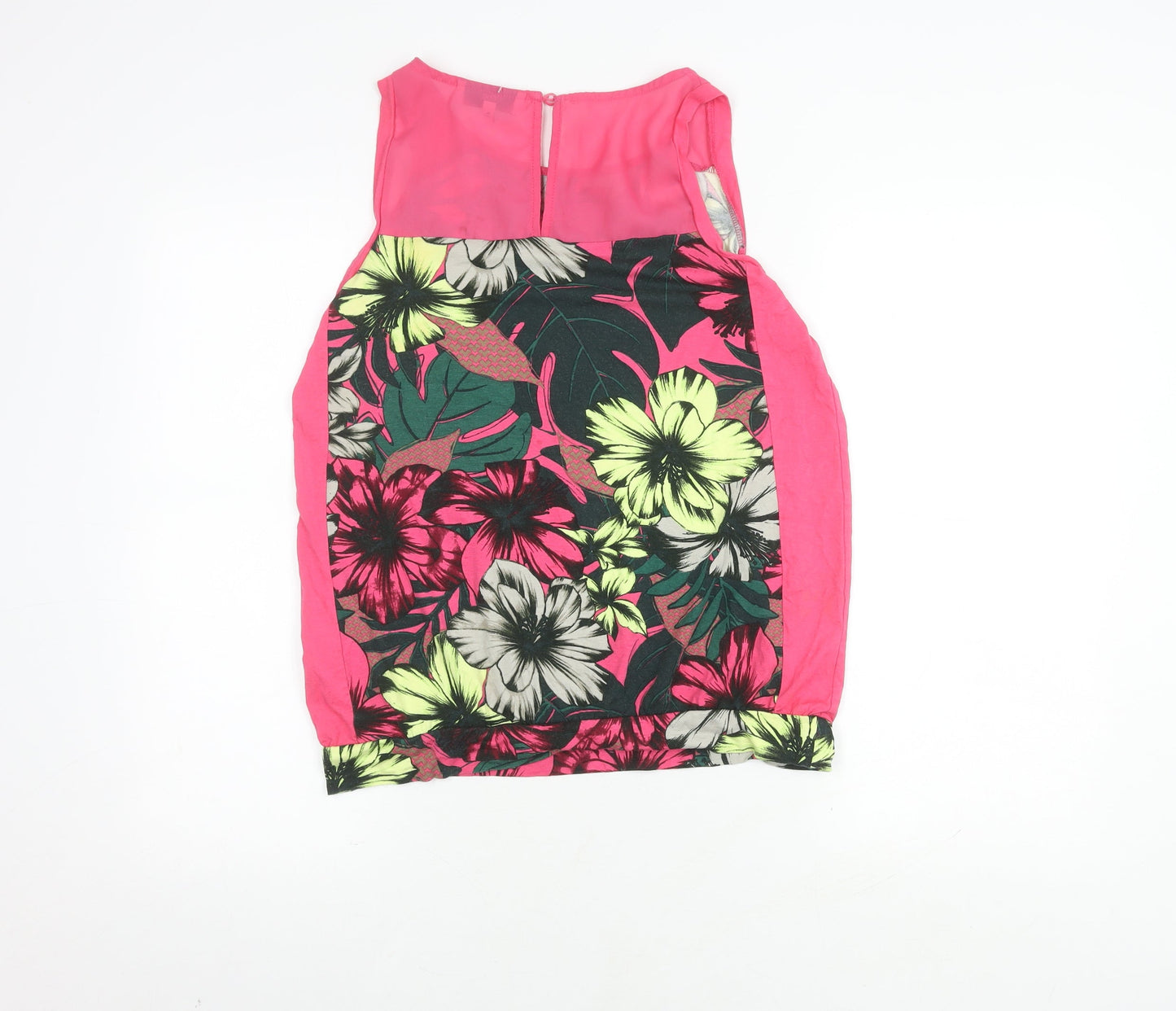 Next Women's Pink Floral Sleeveless Tank Size 10