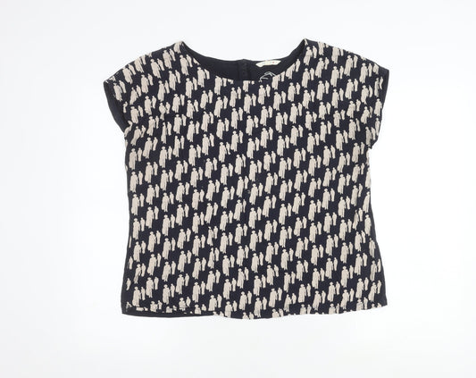 White Stuff Women's Blue Print Top Size 16