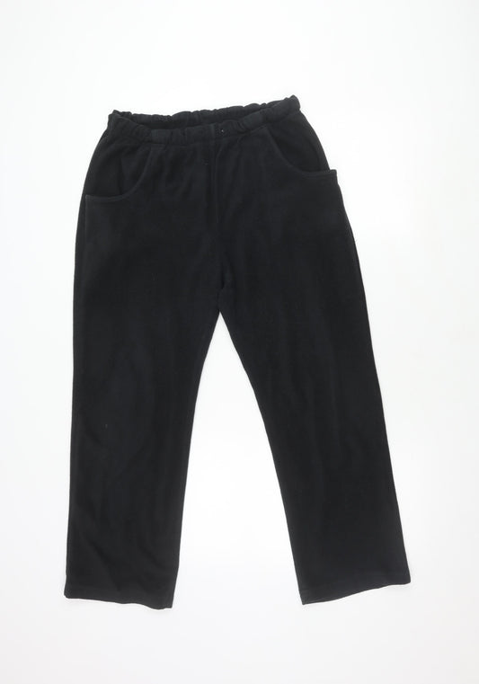 Damart Women's Black Elastic Waist Joggers, Size M