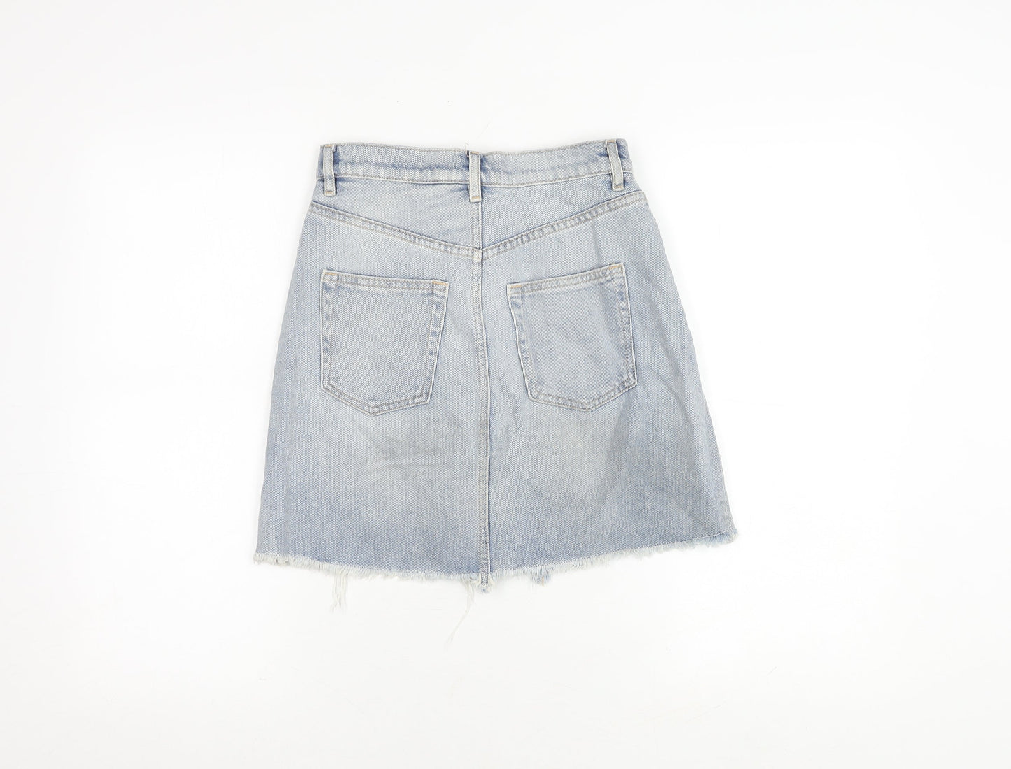 H&M Women's Blue Denim Mini Skirt, Size 6