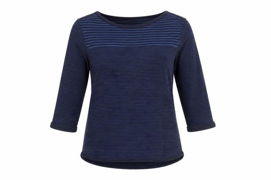 Womens UK Size 8 FatFace Blue Cotton Blend T-Shirt