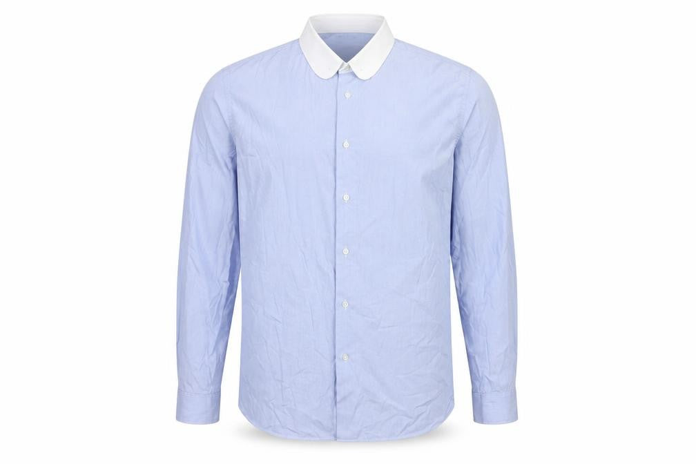 Next Men's Blue Slim Fit Long Sleeve Shirt