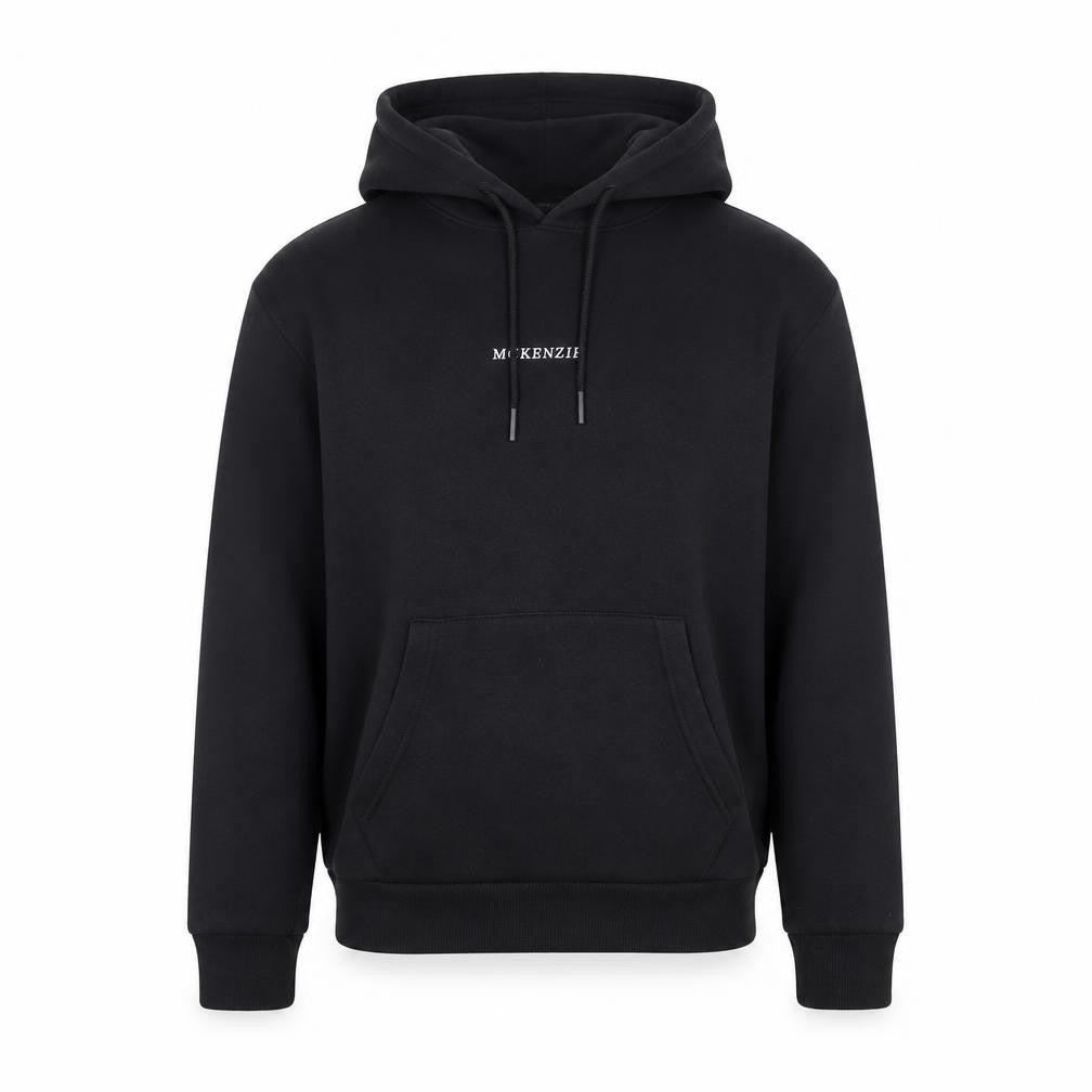 Mens UK XS Regular McKenzie Black Pullover Hoodie