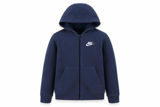 Nike Boys Blue Hooded Fleece Jacket - Size 8Y