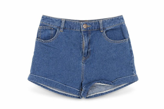 Firetrap Women's Blue Denim Shorts Size S Cuffed