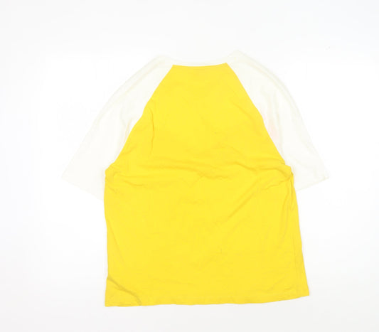 Puma Unisex Colourblock T-Shirt Yellow M
