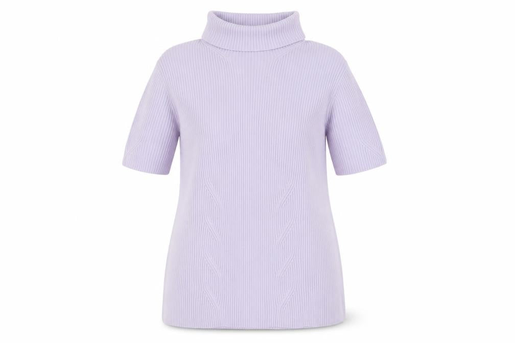 Windsmoor Women's Purple Tunic Roll Neck Jumper - L