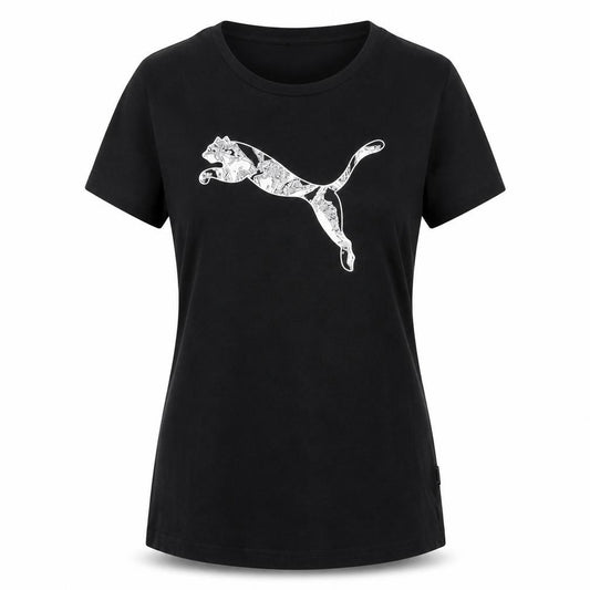 Puma Women's Black 2XS T-Shirt with Logo