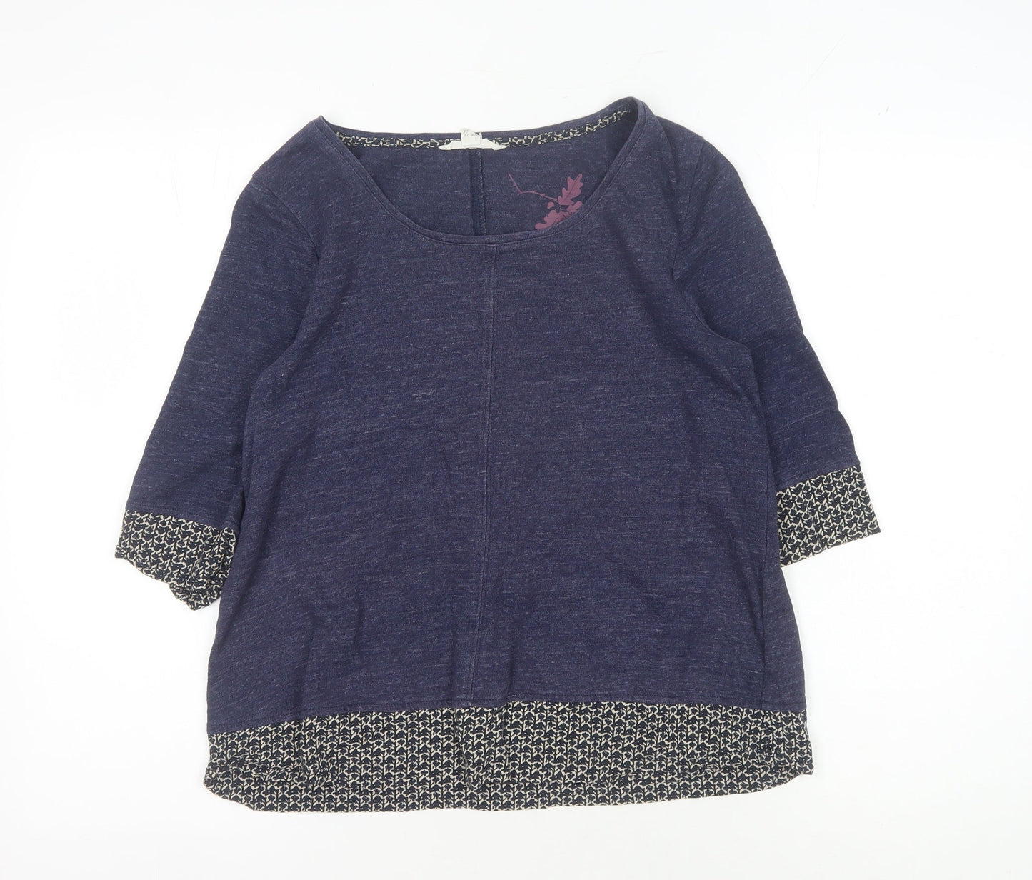 White Stuff Women's Blue 3/4 Sleeve Blouse Size 10