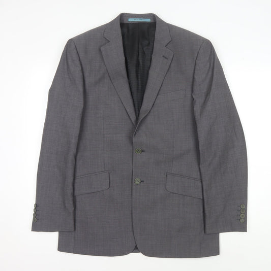 Ted Baker Men's Grey Wool Blazer 38R Formal