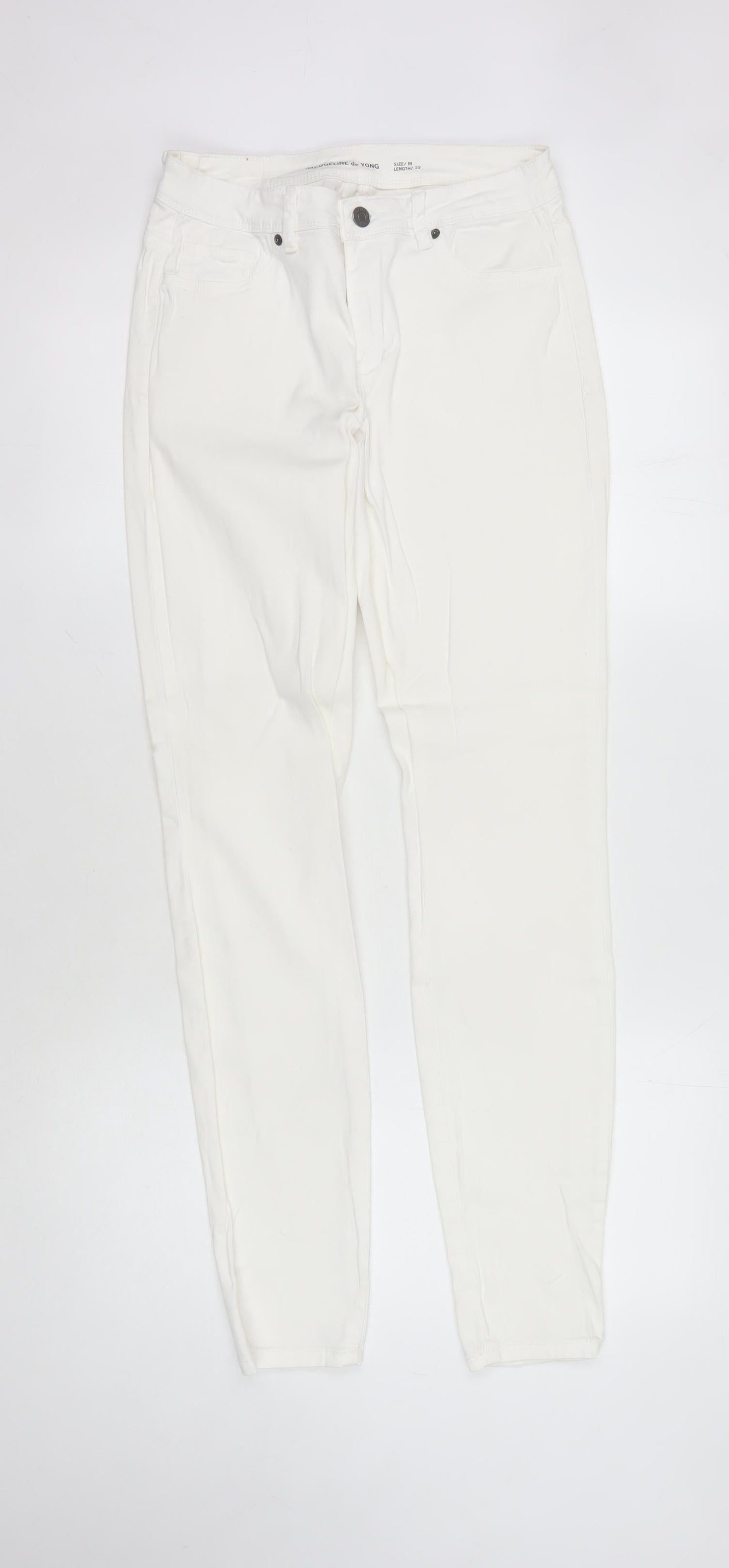 Jacqueline de Yong Women's White Skinny Jeans M