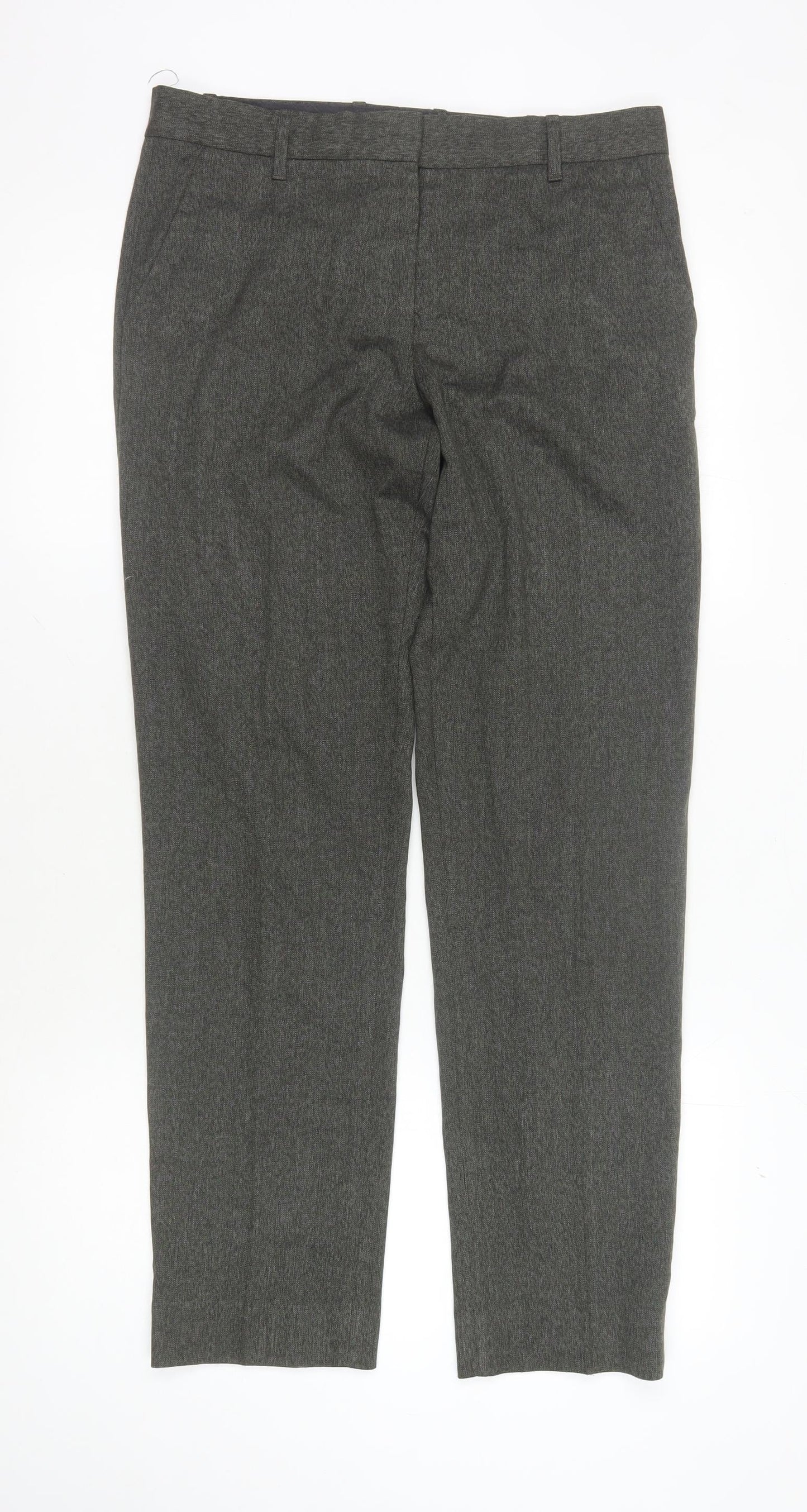Gap Women's Grey Straight Leg Trousers, Size 4 Regular