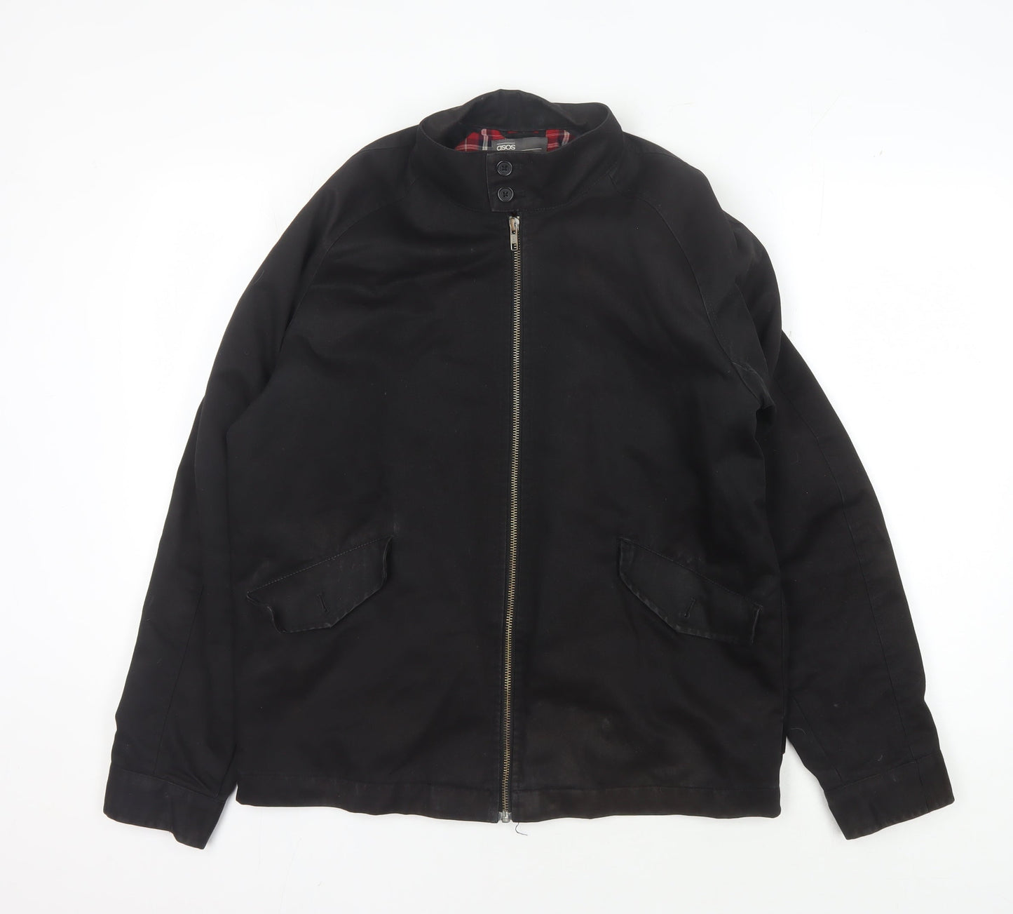 ASOS Men's Black M Jacket, Stand-Up Collar, Casual