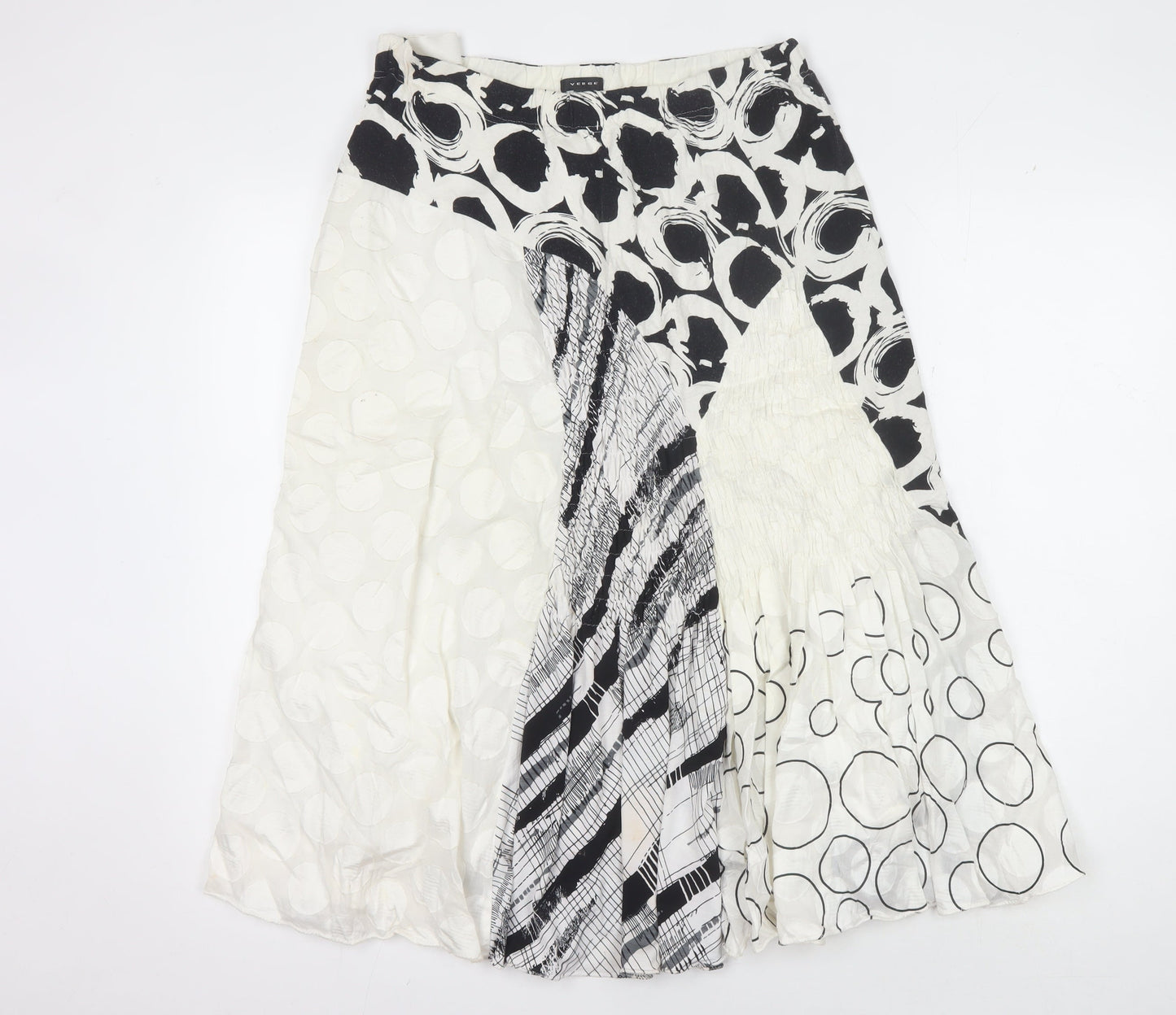 Verge Women's Black Ivory Polka Dot Skirt Size 14
