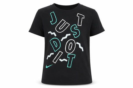 Nike Girls Black Graphic T-Shirt 6-7 Years Sports Style