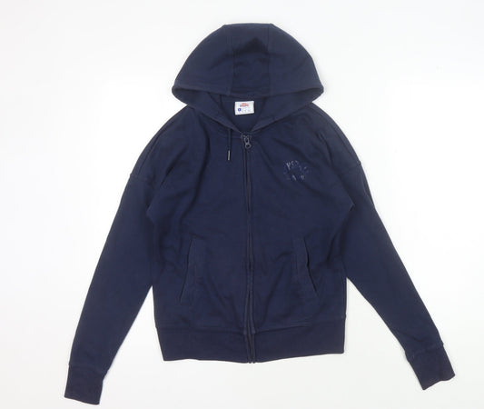 Lonsdale Women's Blue Hoodie, Size 8, Full Zip, Casual