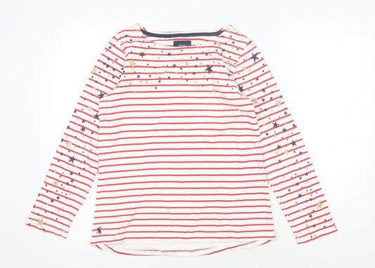 Joules Women's Multicoloured Striped T-Shirt - Size 10