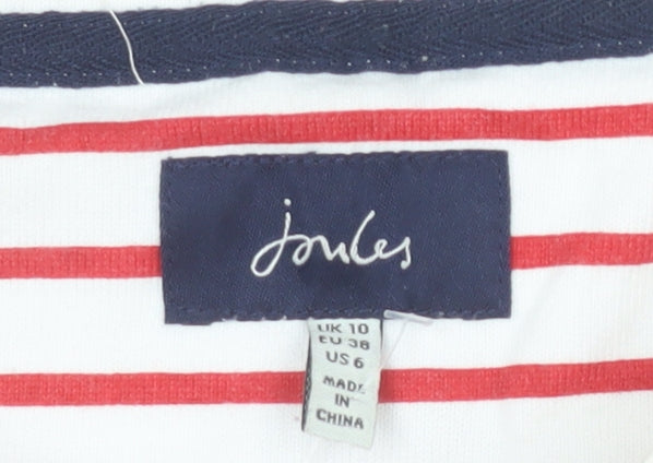 Joules Women's Multicoloured Striped T-Shirt - Size 10