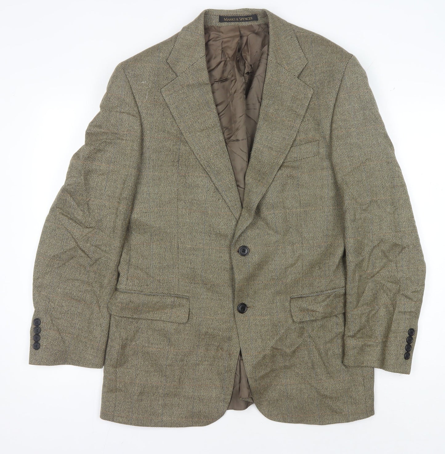 Marks and Spencer Men's Khaki Wool Blazer 40R