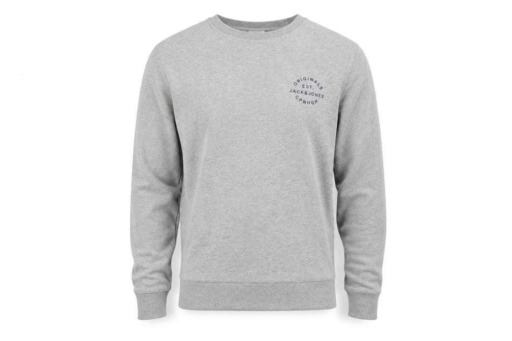 Mens UK S Regular JACK & JONES Grey Pullover Sweatshirt