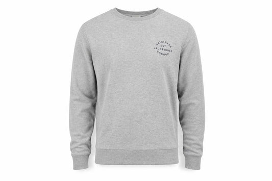 Mens UK S Regular JACK & JONES Grey Pullover Sweatshirt