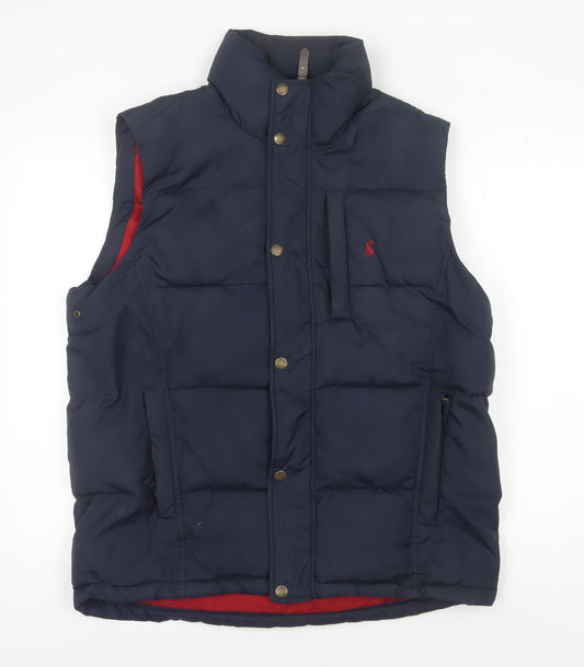 Joules Men's Blue Puffer Waistcoat, Size L