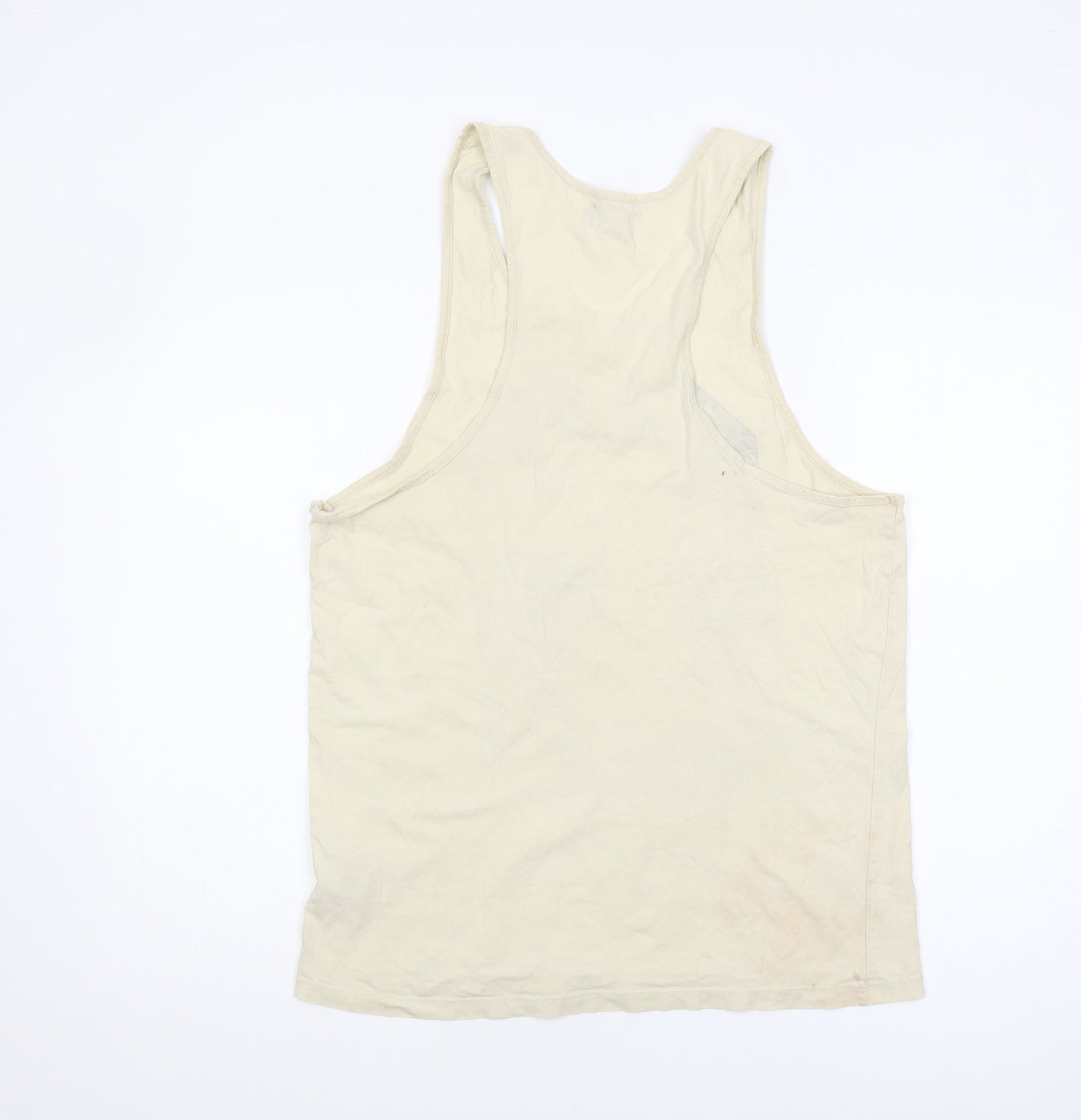 Jack & Jones Beige Floral Sleeveless Men's T-Shirt S