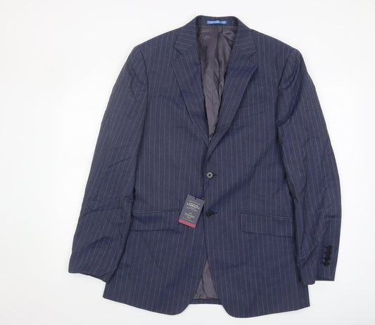 Charles Tyrwhitt Men's Blue Slim Fit Blazer 38L