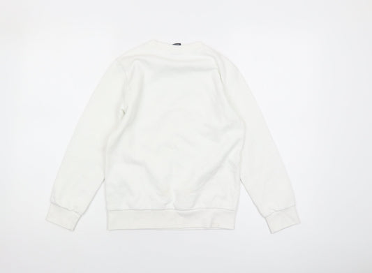 Champion Kids' White Graphic Sweatshirt - 9-10 Years