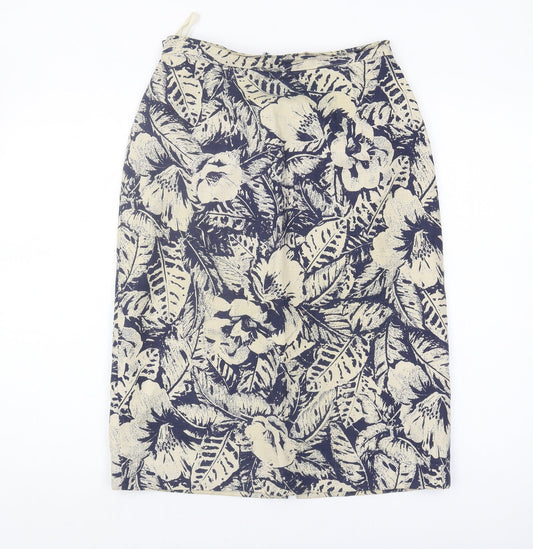 Marks and Spencer Women's Floral Linen Skirt, Size 12