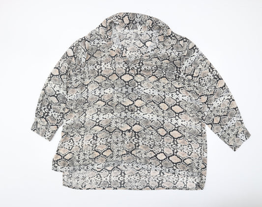 Alex & Lil Women's Multicoloured Animal Print Top XL