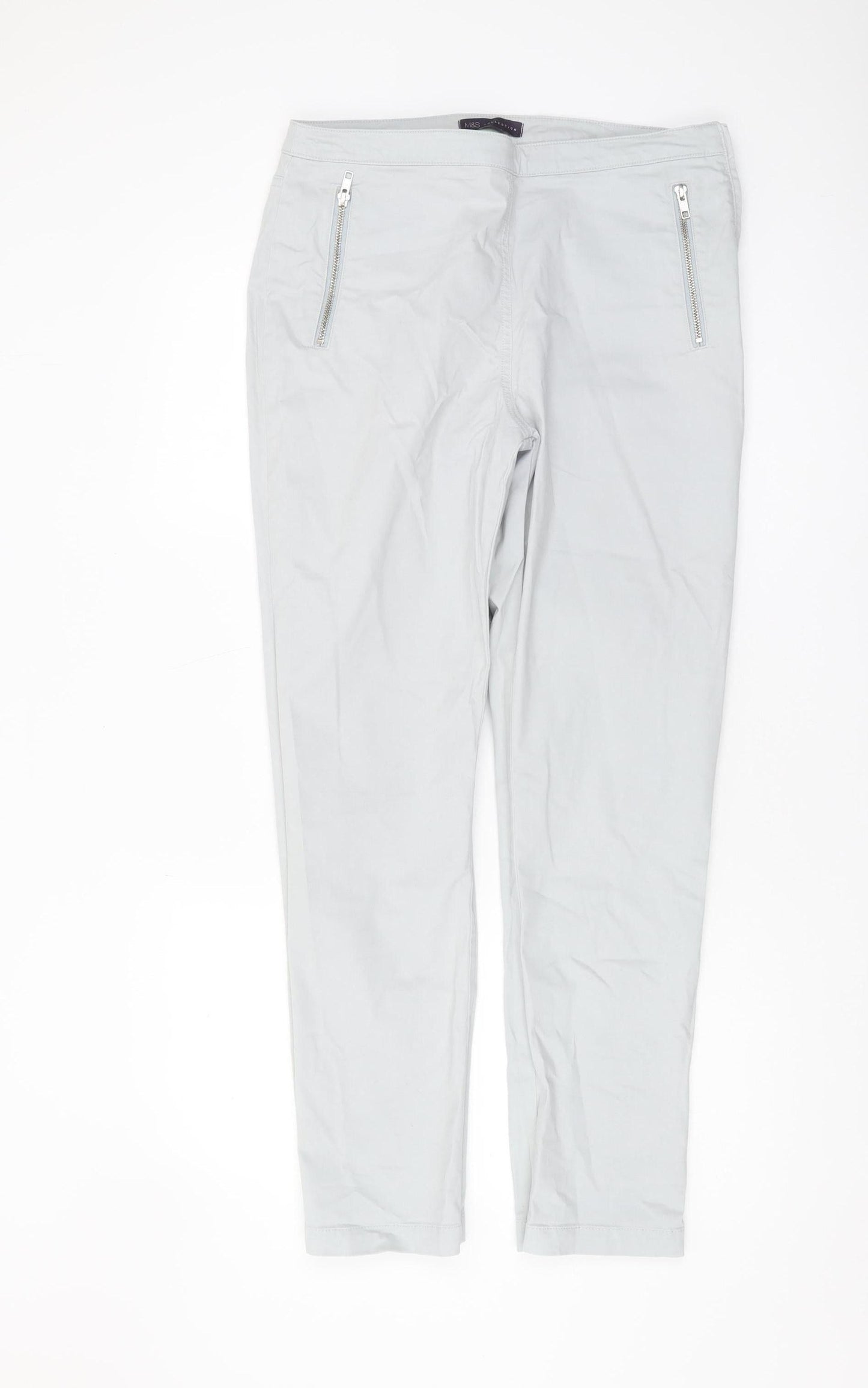 Marks and Spencer Grey Women's Trousers Size 12