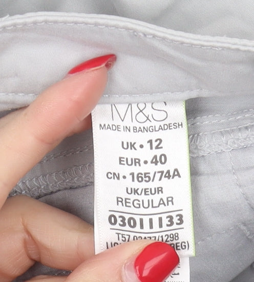 Marks and Spencer Grey Women's Trousers Size 12