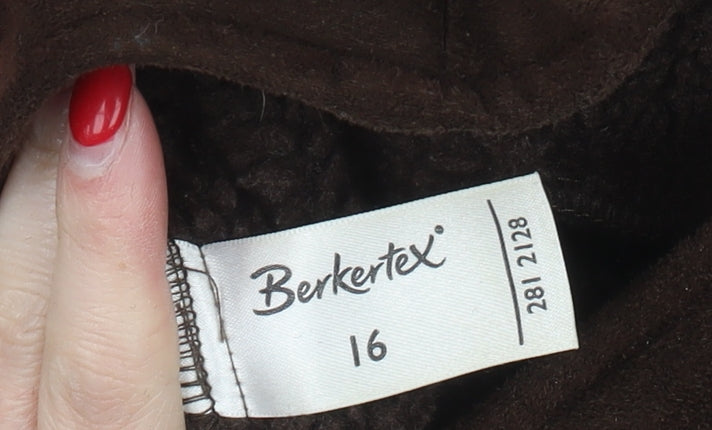 Berkertex Women's Brown Mid-Length Coat, Size 16
