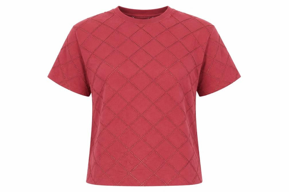 Marks and Spencer Red Argyle Women's T-Shirt Size 10