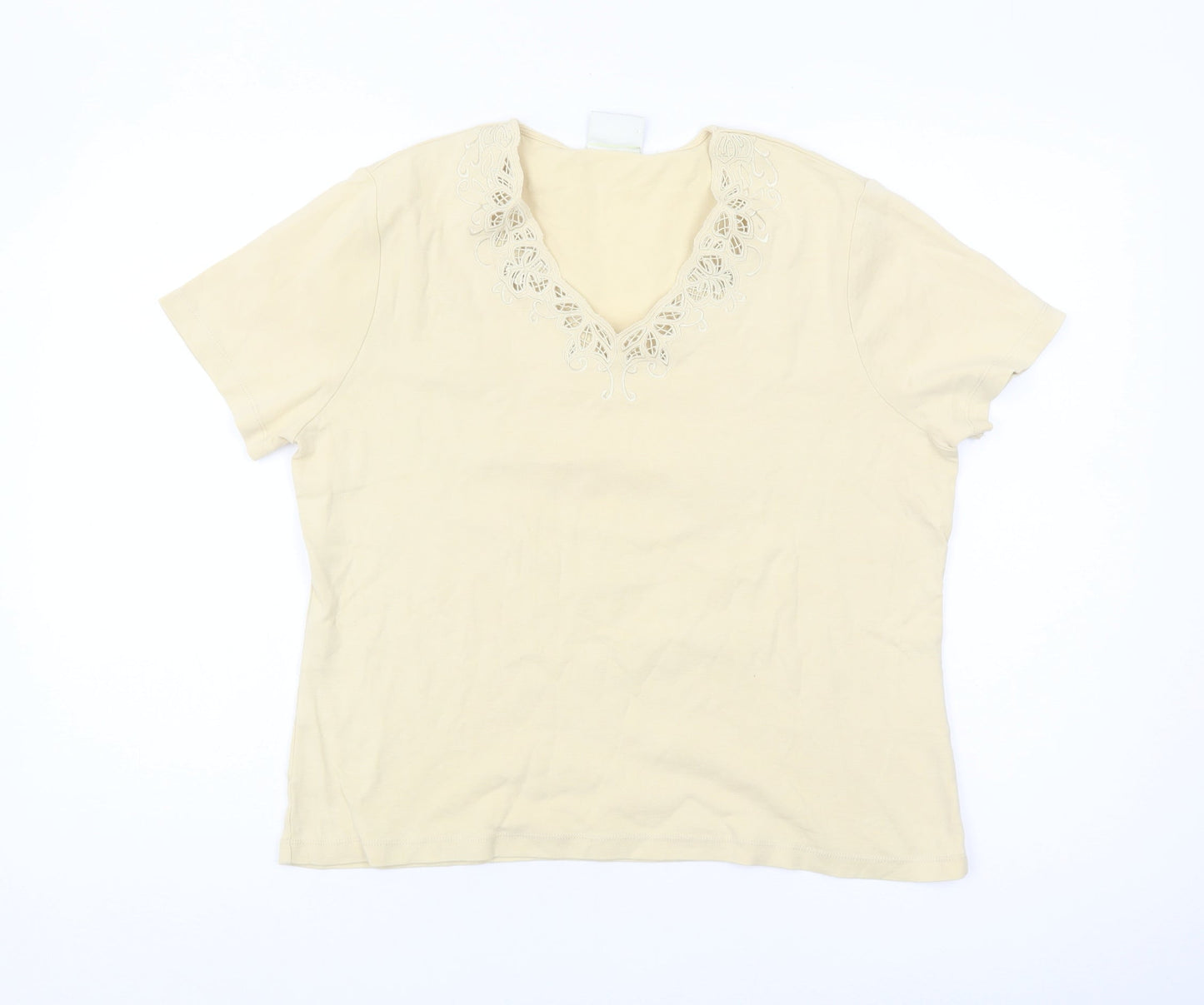 Eastex Women's Beige Embroidered Top Size 16