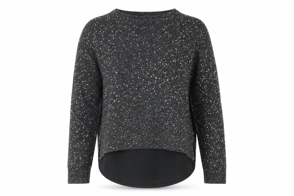 Oasis Women's Black Sequin Pullover Jumper S