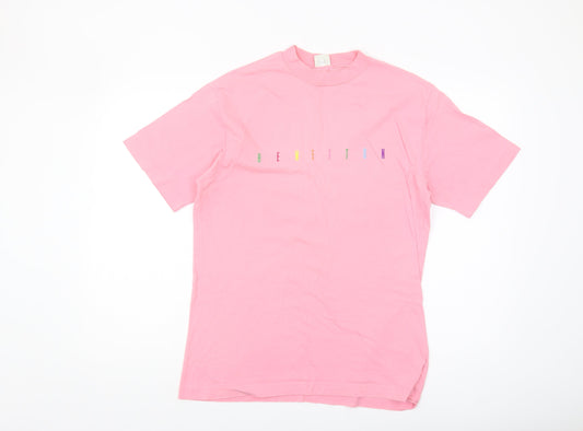 United Colors of Benetton Women's Pink T-Shirt S