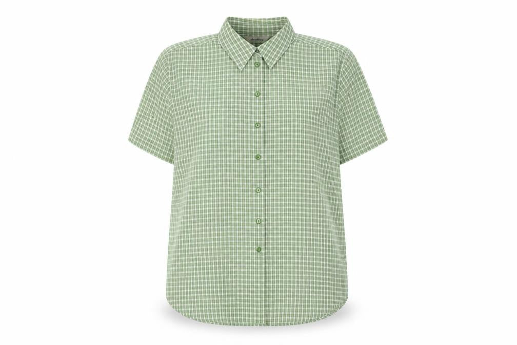 Joie de Vivre Women's Green Check Button-Up Shirt Size 18