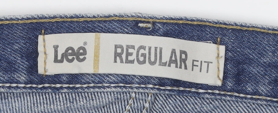 Lee Men's Blue Regular Fit Straight Jeans 34x29