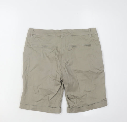 GATrendz Women's Beige Chino Shorts M Casual