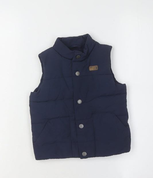 Next Boys Blue Padded Vest Jacket 2 Years Sleeveless