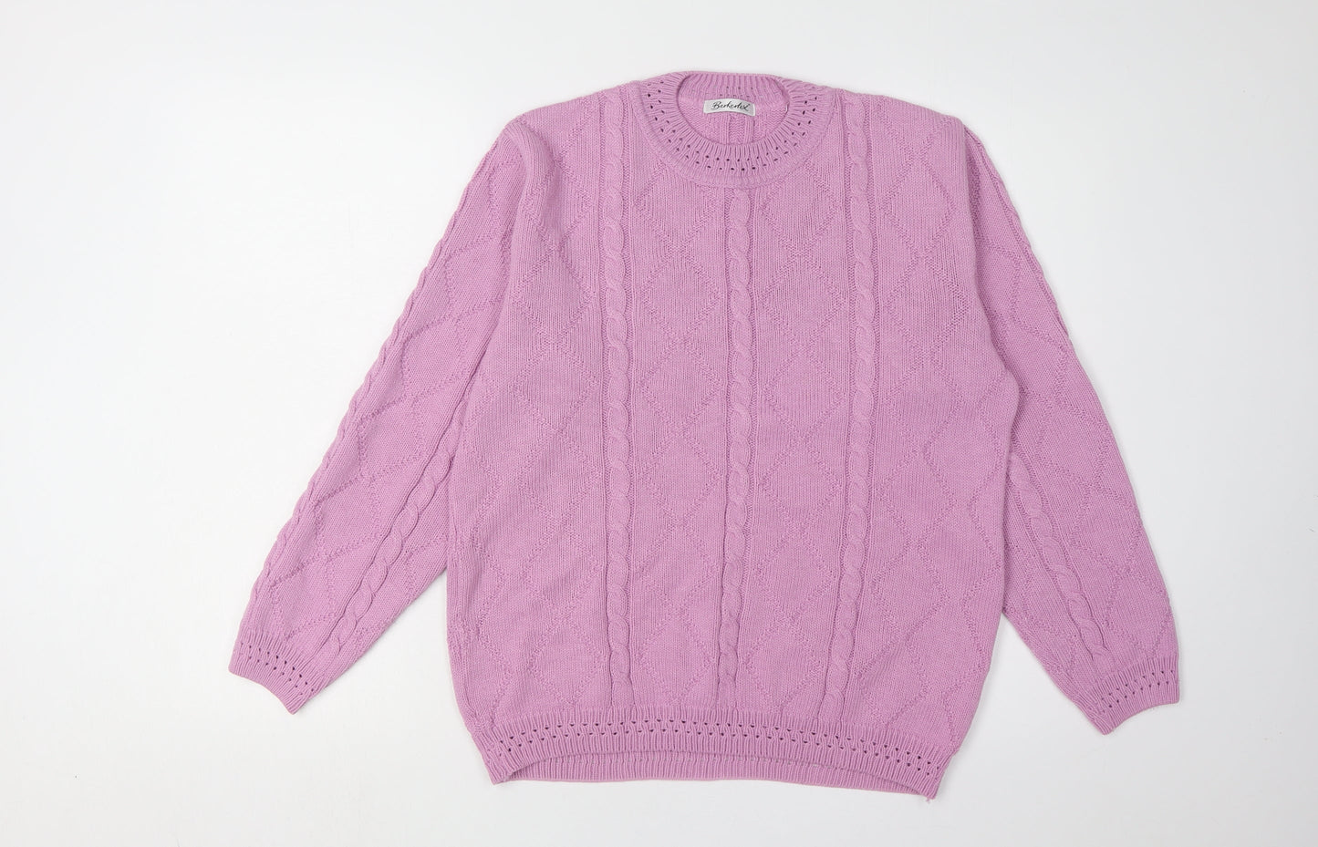 Berketex Women's Pink Cable-Knit Jumper Size 10-12