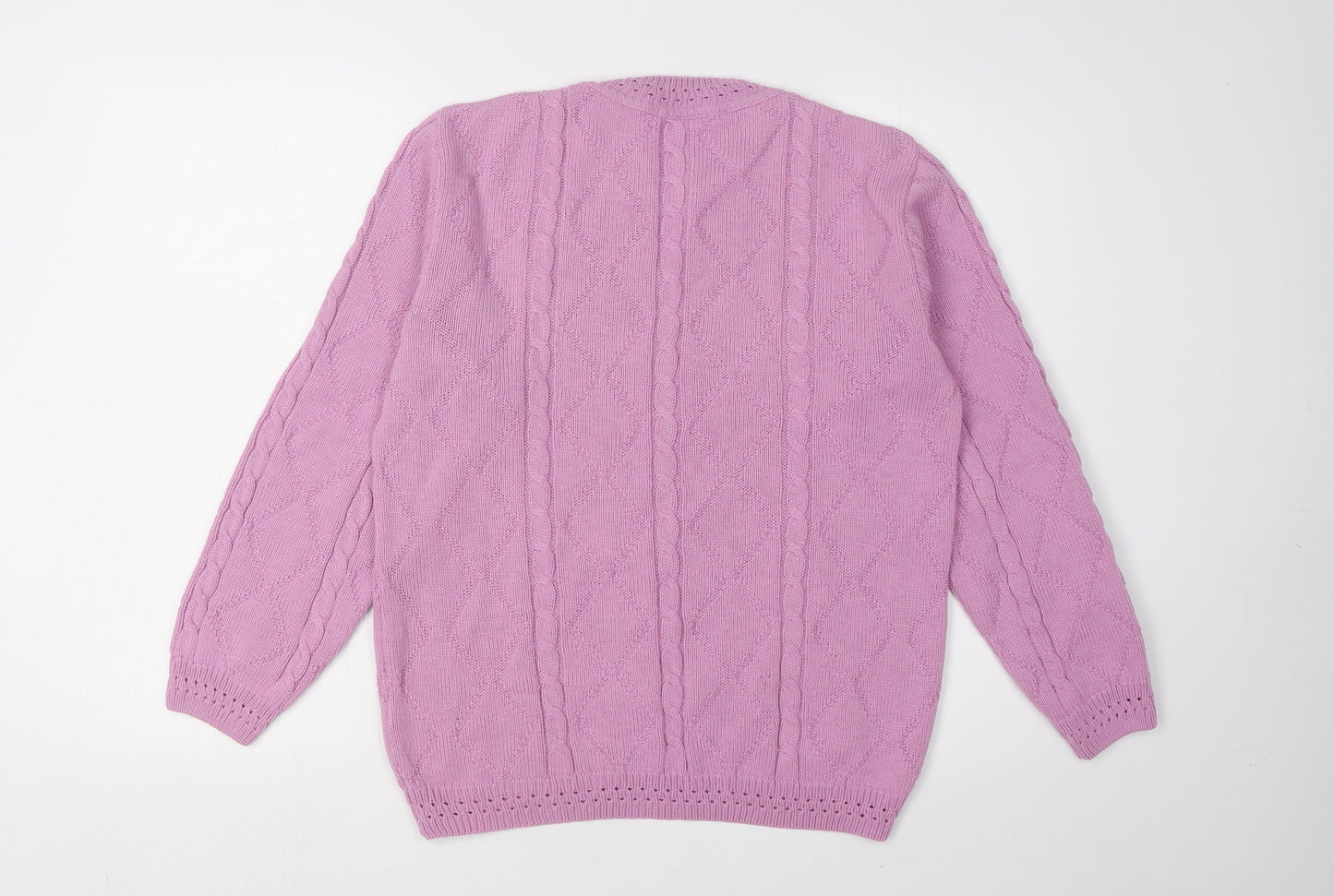 Berketex Women's Pink Cable-Knit Jumper Size 10-12