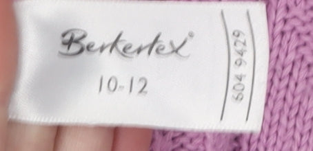 Berketex Women's Pink Cable-Knit Jumper Size 10-12
