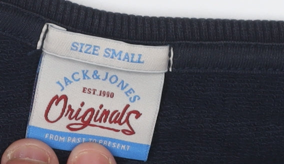 Jack & Jones Blue Unisex Small Pullover Sweatshirt