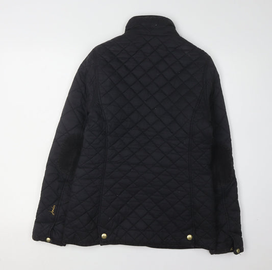 Joules Women's Black Quilted Jacket Size 10