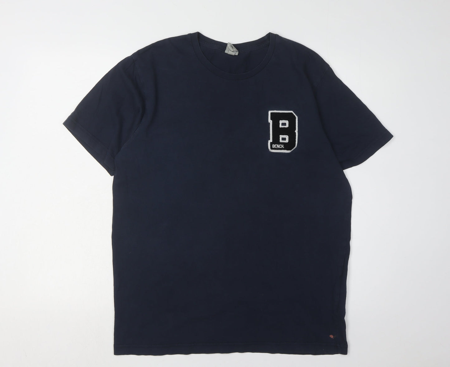 Bench Blue Cotton Unisex T-Shirt, Size L, Casual Comfort