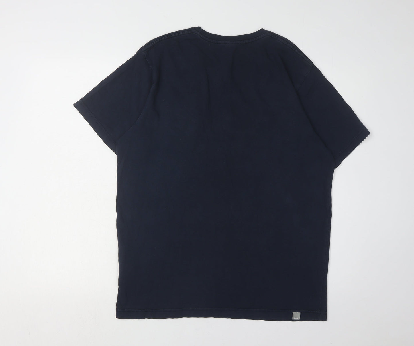 Bench Blue Cotton Unisex T-Shirt, Size L, Casual Comfort